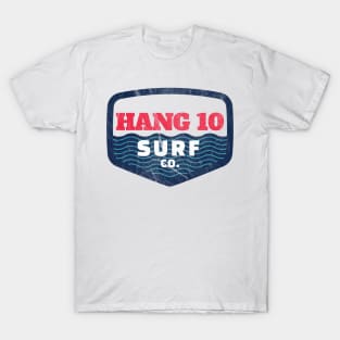 Hang 10 Surf Co Retro Distressed Surfer Shirt from the 60s T-Shirt